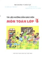 Tài liệu hướng dẫn giảng dạy môn Toán 4