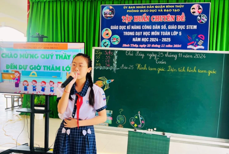 Giáo dục kỹ năng công dân số, giáo dục STEM trong dạy học môn Toán lớp 5