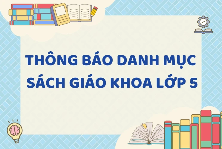 Thông báo danh mục sách giáo khoa lớp 5
