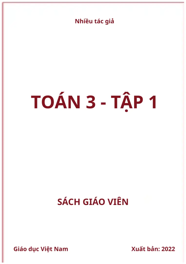 Toán 3 - Tập 1