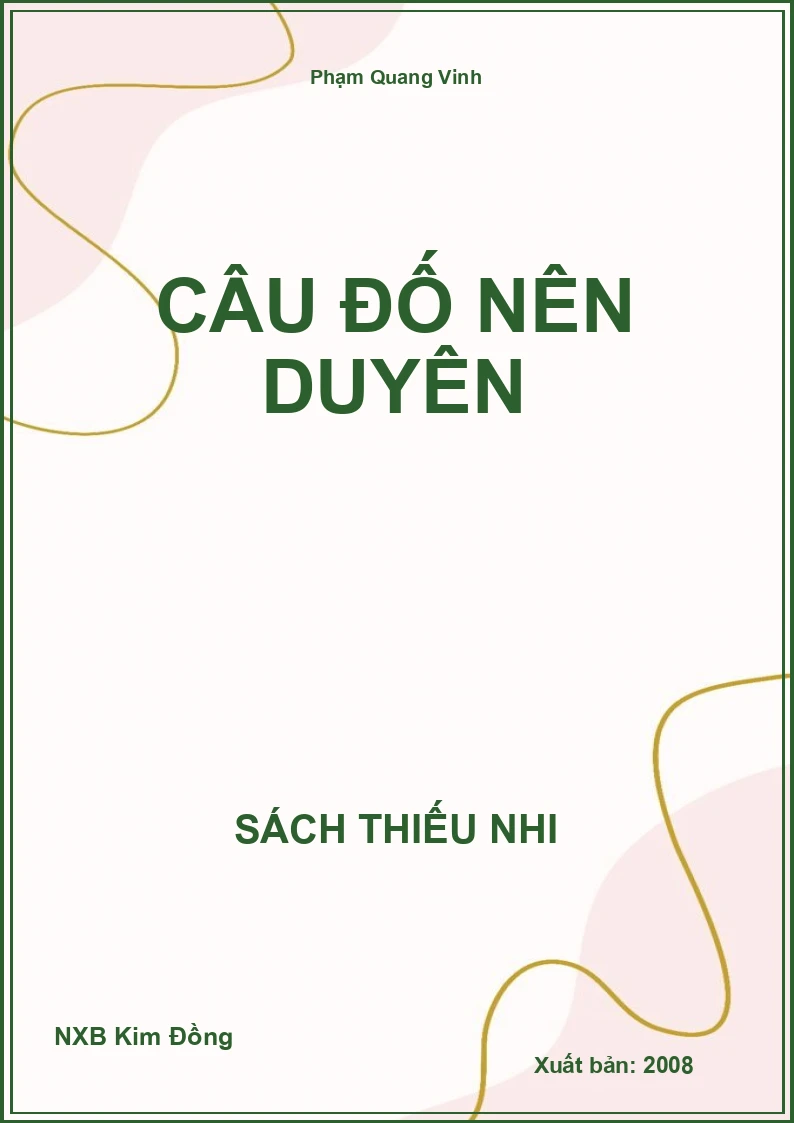 Câu đố nên duyên