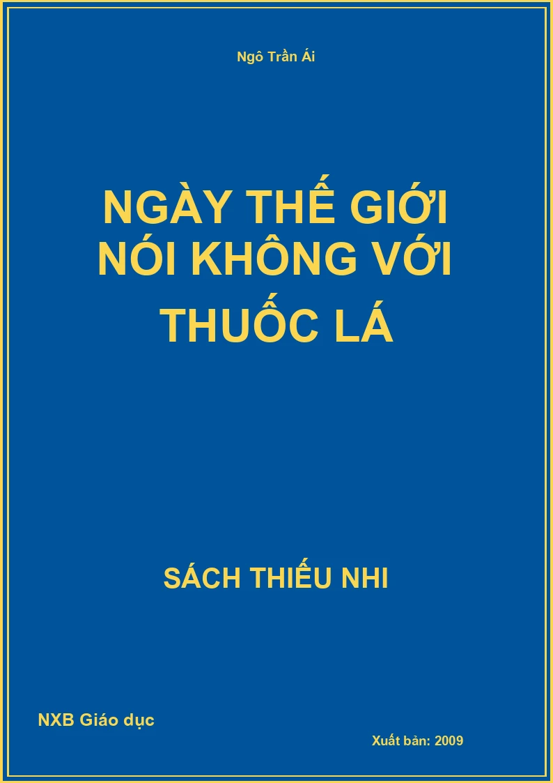 Ngày thế giới nói không với thuốc lá