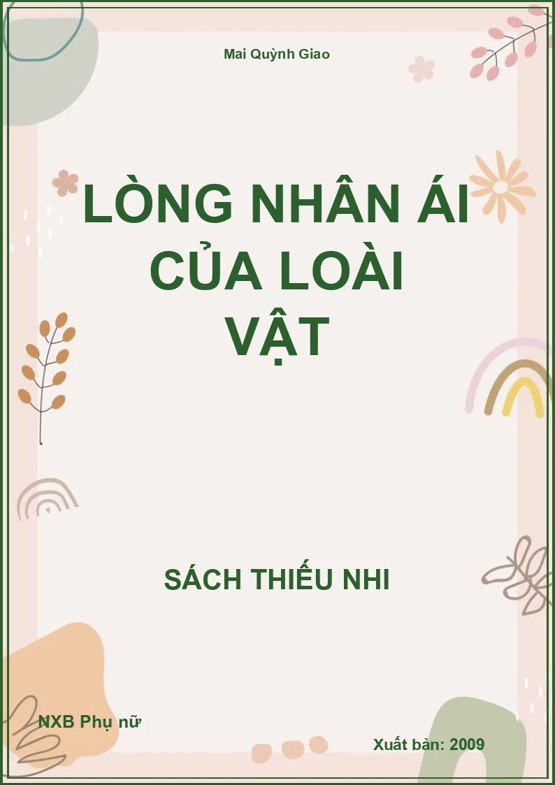Lòng nhân ái của loài vật