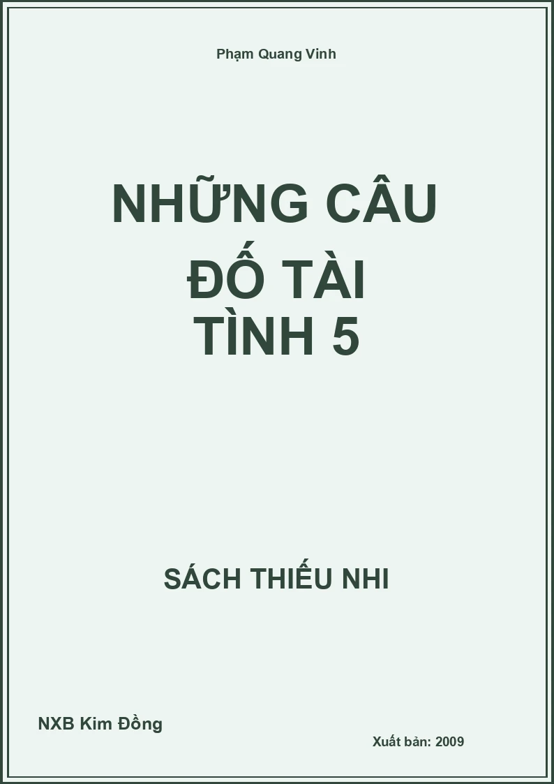 Những câu đố tài tình 5