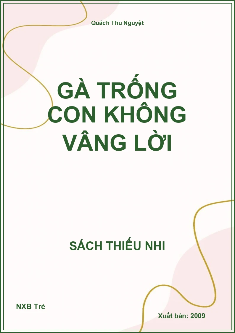 Gà trống con không vâng lời
