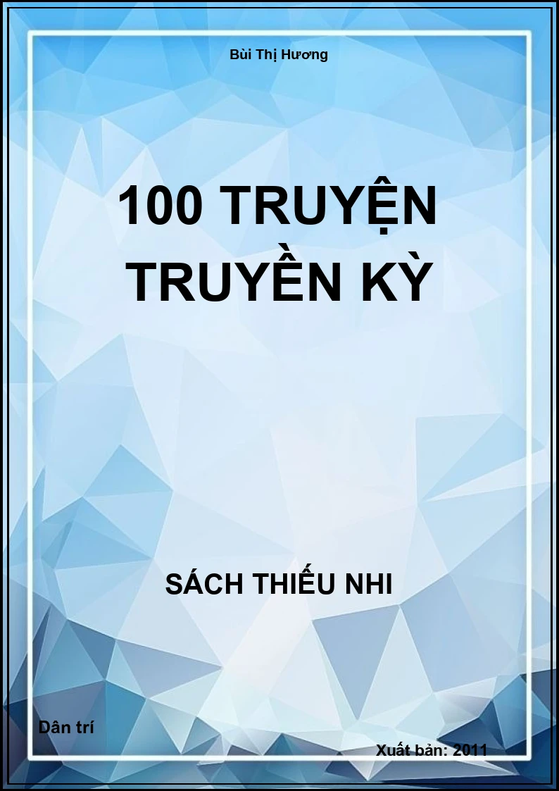 100 truyện truyền kỳ