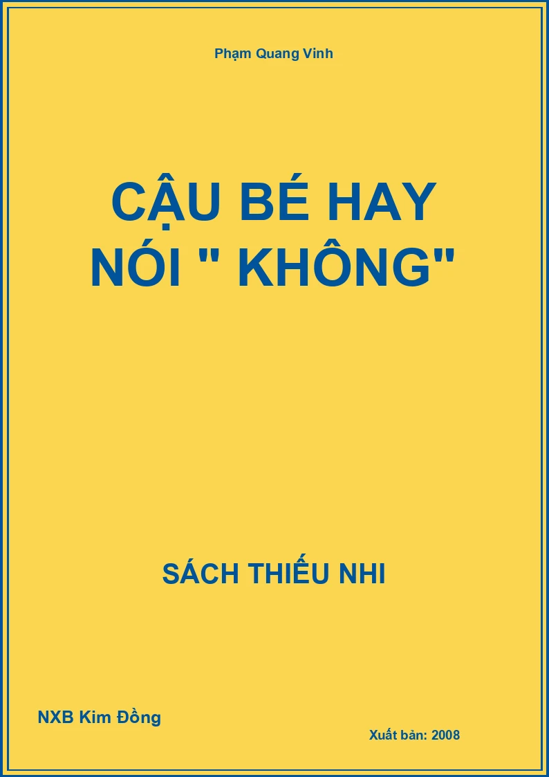 Cậu bé hay nói “Không”