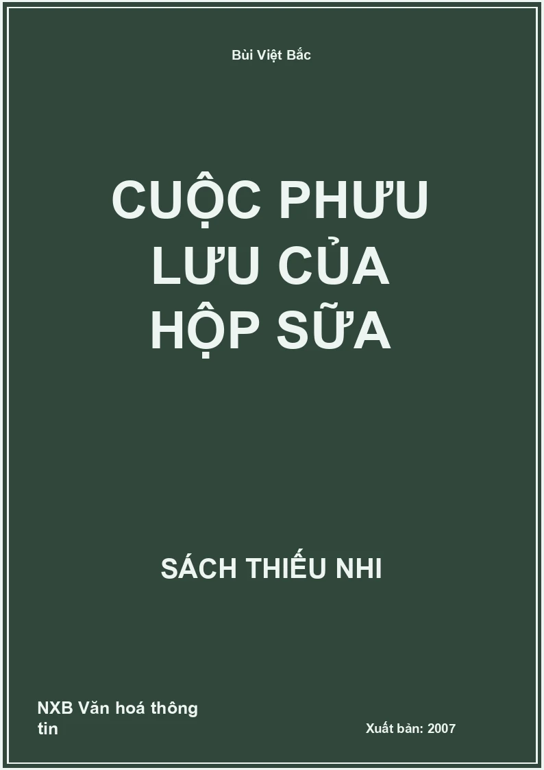 Cuộc phưu lưu của hộp sữa