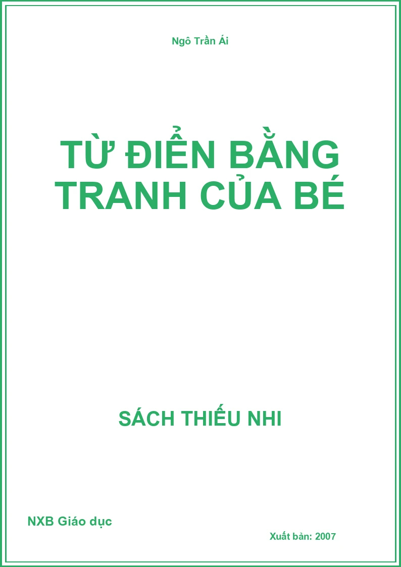 Từ điển bằng tranh của bé