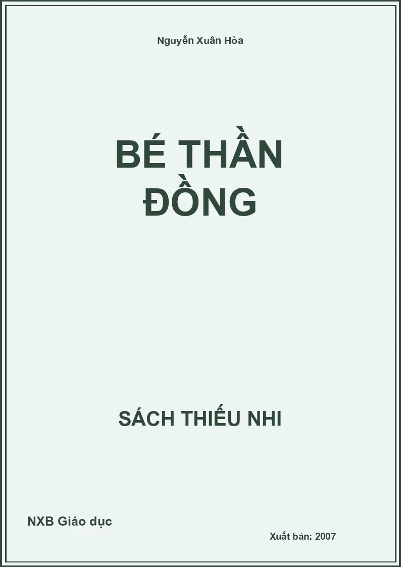 Bé Thần Đồng