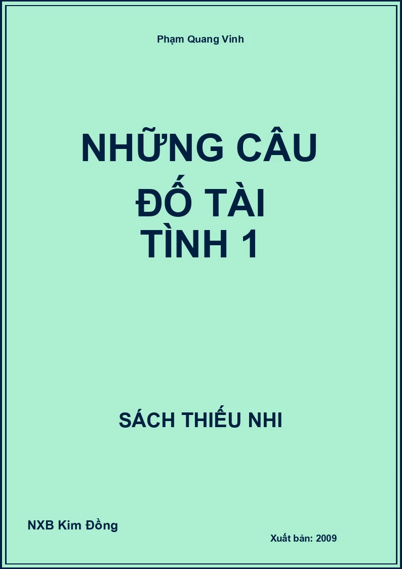 Những câu đố tài tình 1