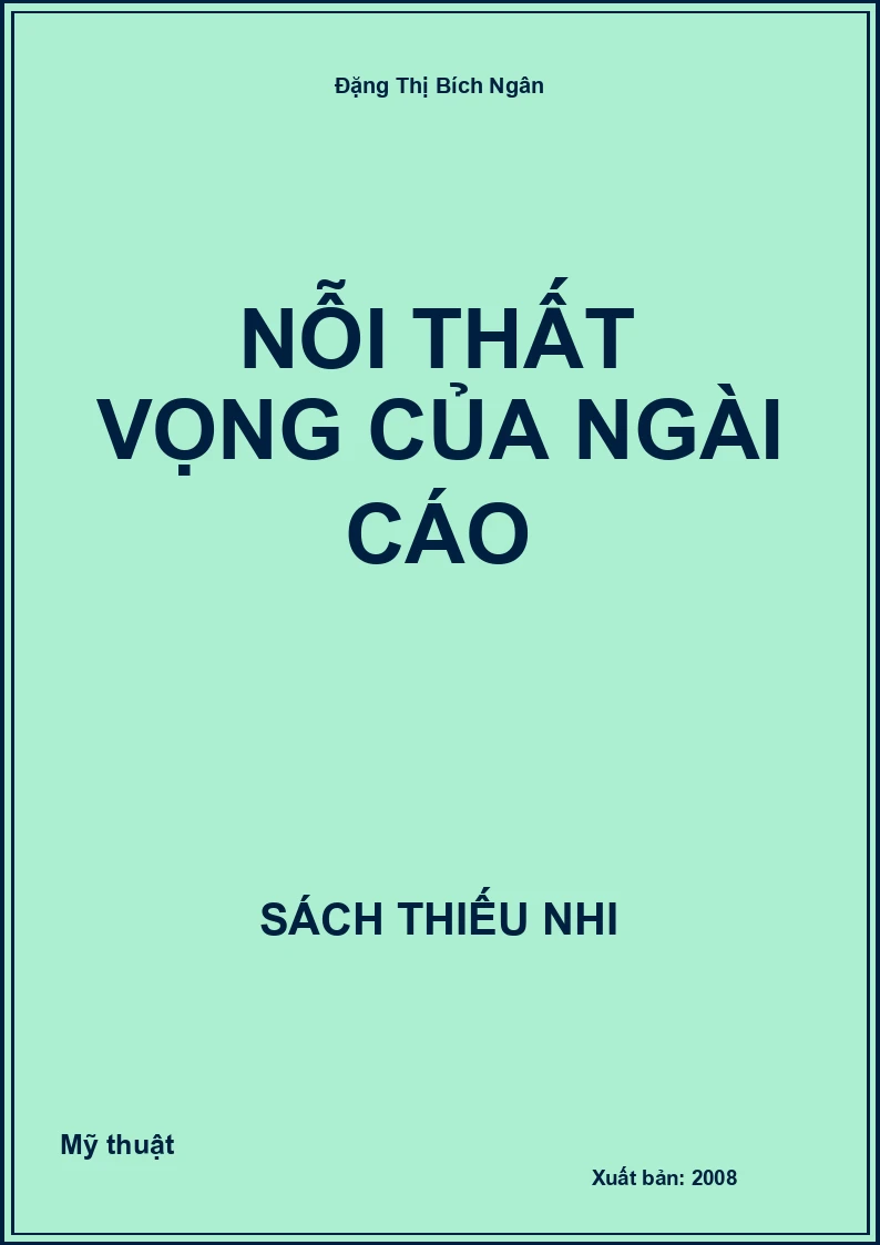 Nỗi thất vọng của Ngài Cáo