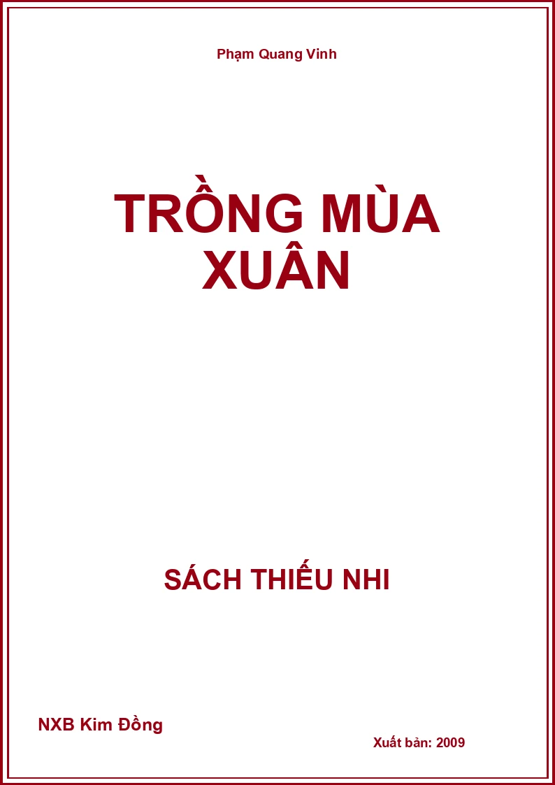 Trồng mùa xuân