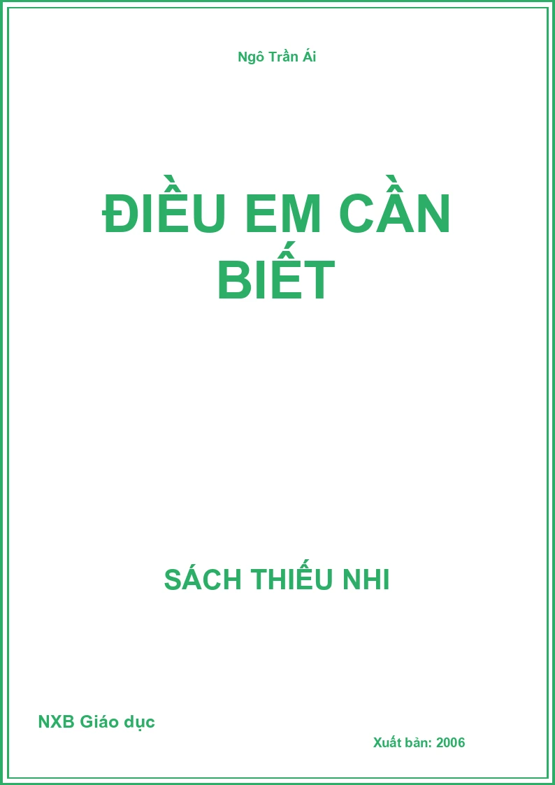 Điều em cần biết