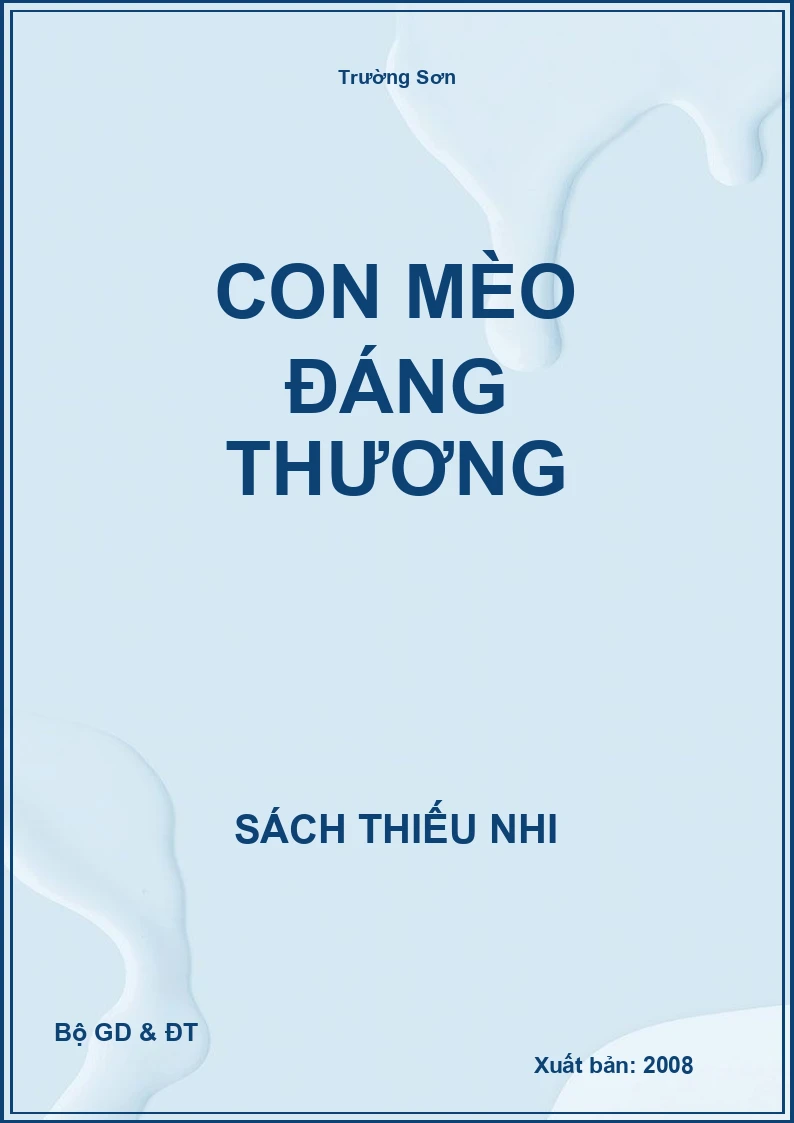 Con mèo đáng thương