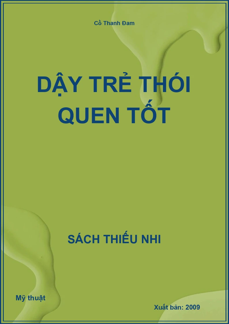 Dậy trẻ thói quen tốt