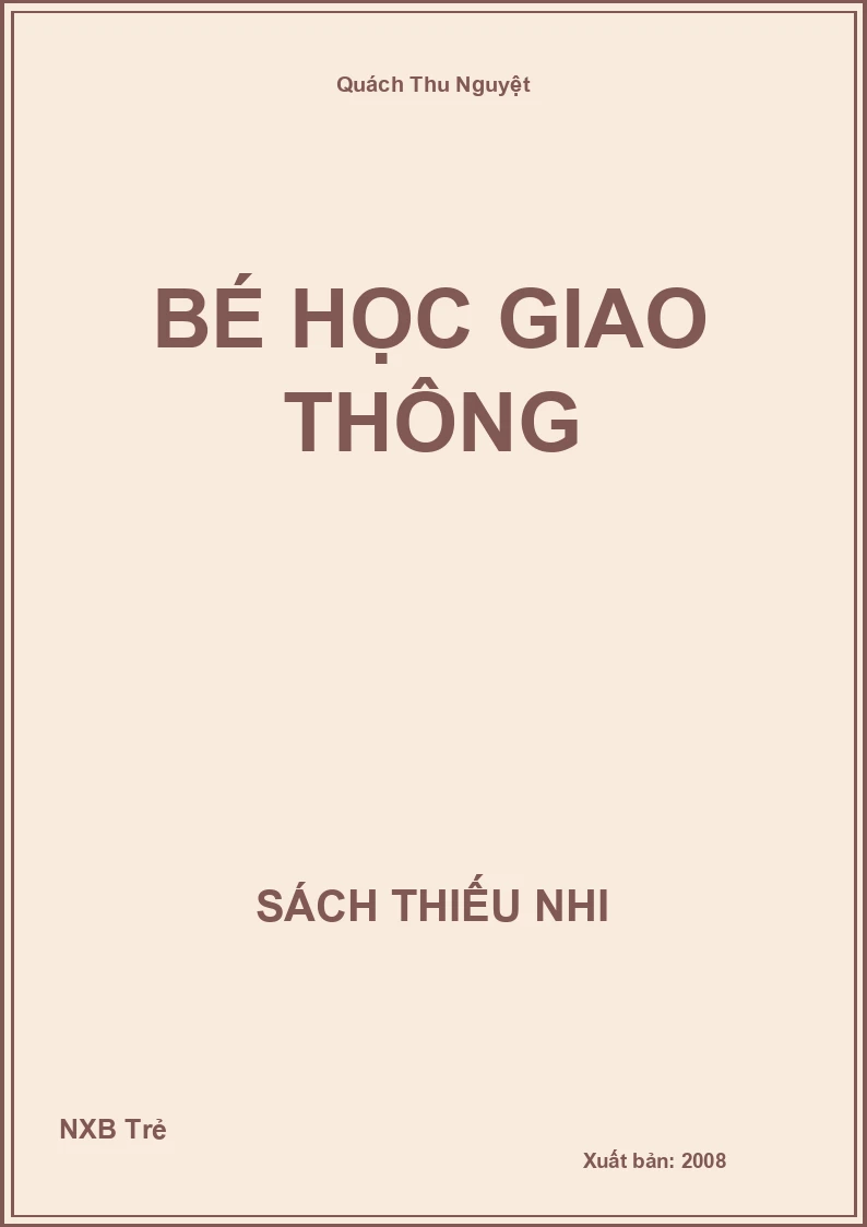Bé học giao thông