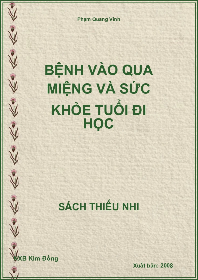 Bệnh vào qua miệng và sức khỏe tuổi đi học