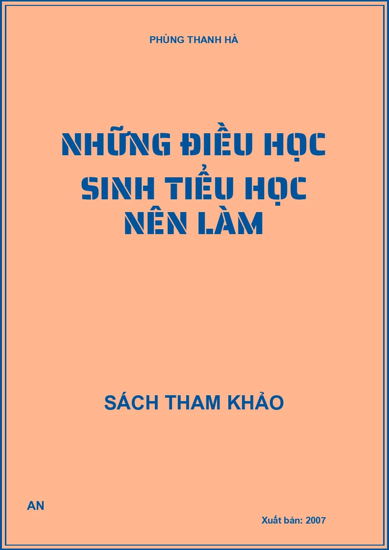 Những điều học sinh tiểu học nên làm