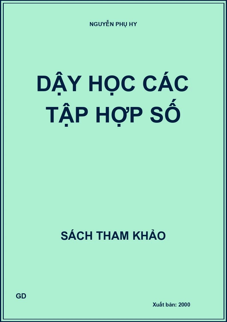 Dậy học các tập hợp số