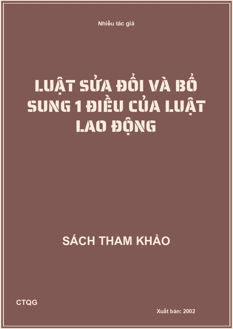 Luật sửa đổi và bổ sung 1 điều của luật lao động