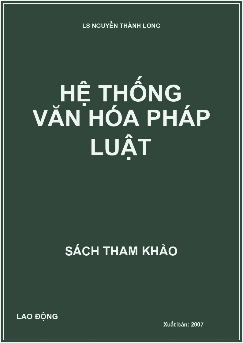 Hệ thống văn hóa pháp luật
