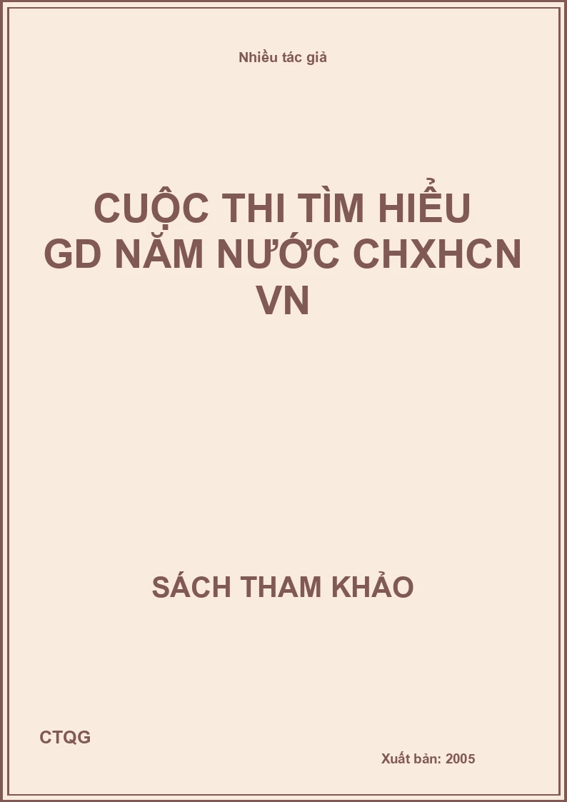 Cuộc thi tìm hiểu GD năm nước CHXHCN VN