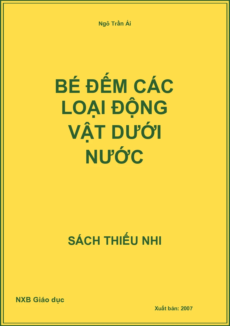 Bé đếm các loại động vật dưới nước