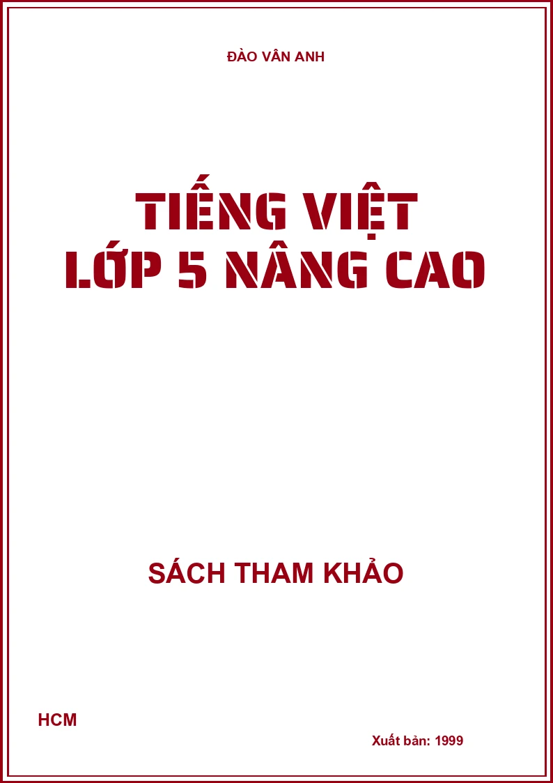 Tiếng Việt lớp 5 nâng cao