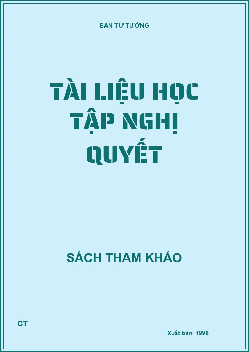 Tài liệu học tập nghị quyết