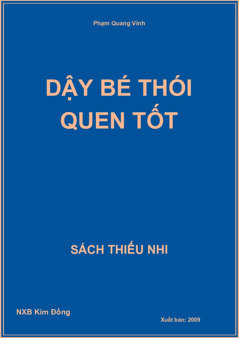 Dậy bé thói quen tốt