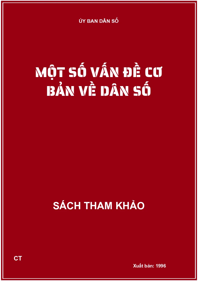 Một số vấn đề cơ bản về dân số