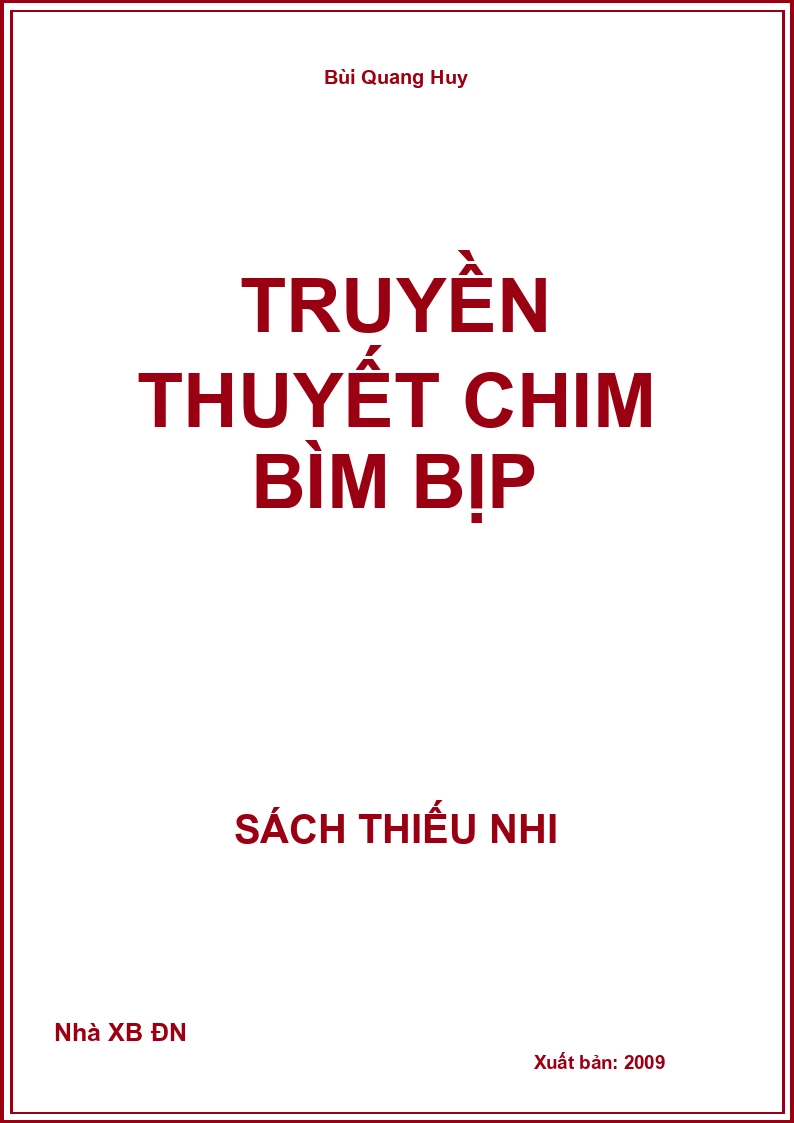 Truyền thuyết chim bìm bịp