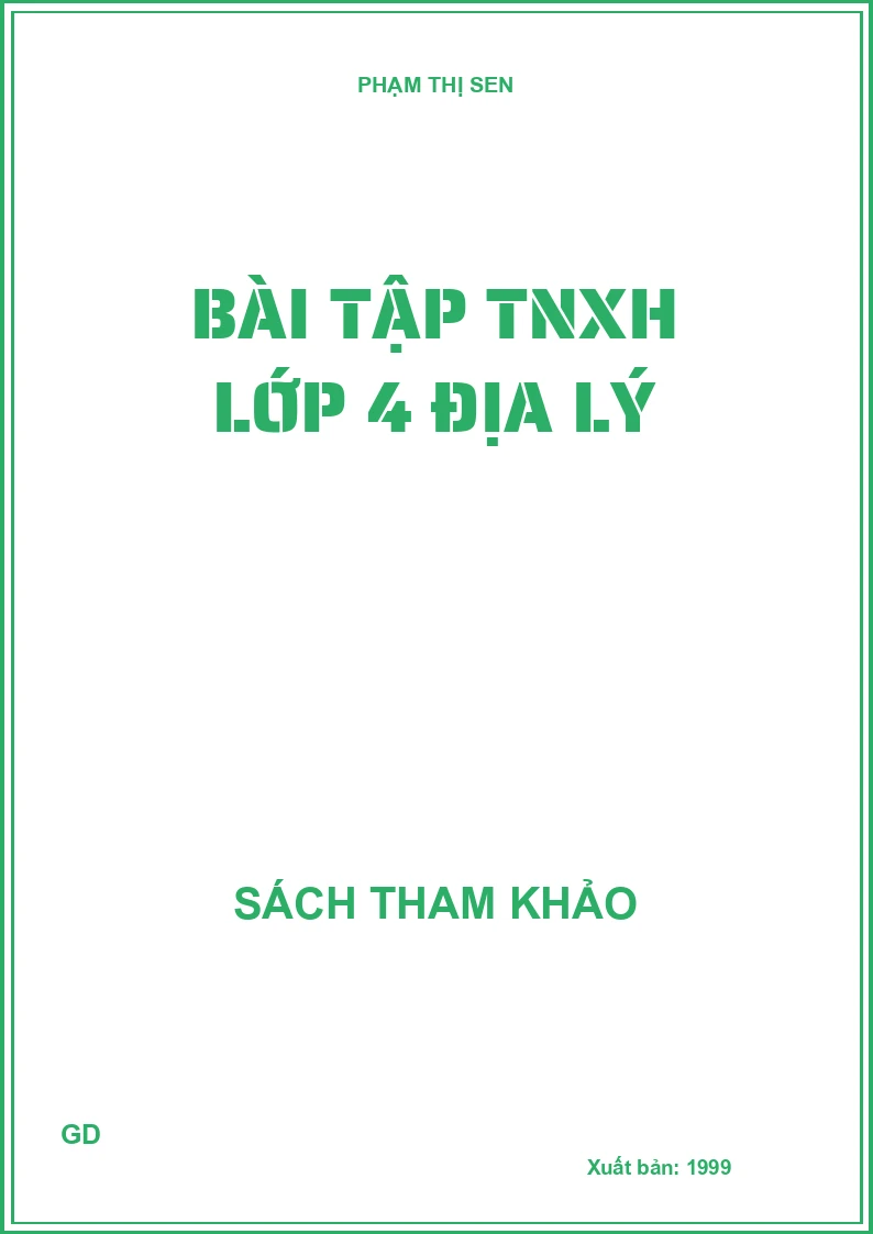 Bài tập TNXH lớp 4 ĐỊA LÝ