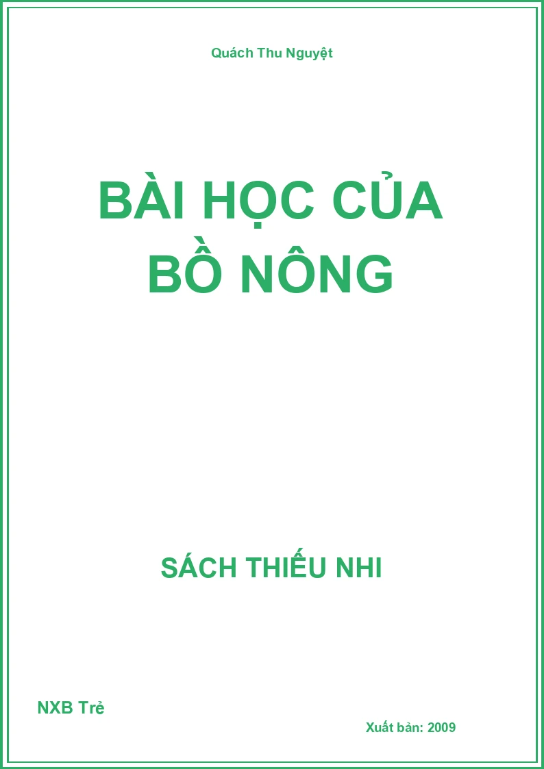 Bài học của Bồ Nông