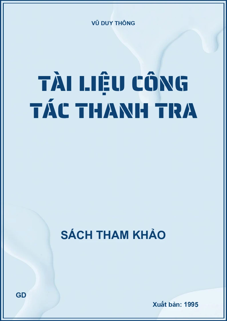 Tài liệu công tác thanh tra
