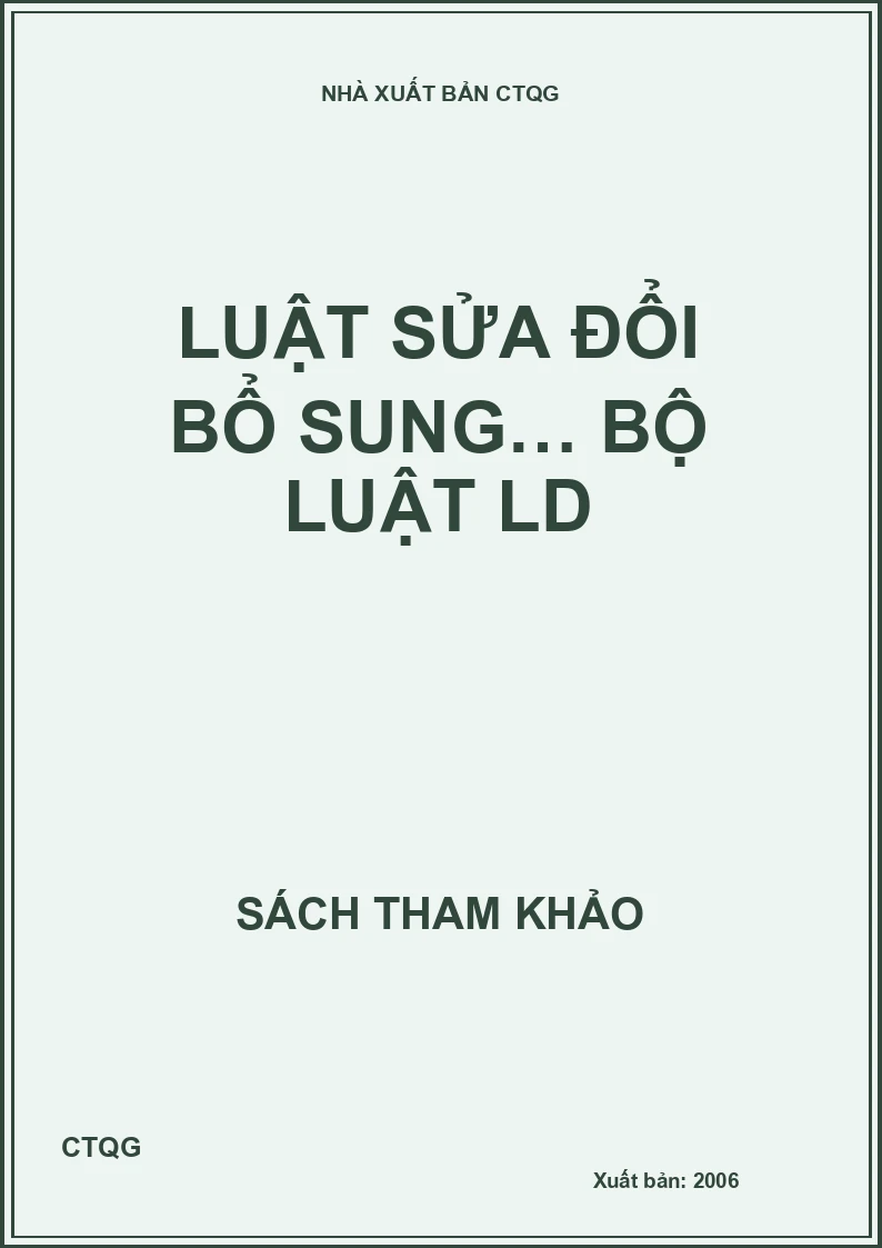 Luật sửa đổi bổ sung… Bộ luật LD