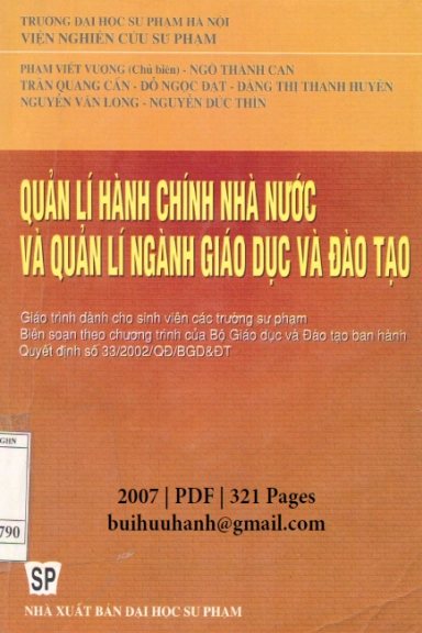 Quản lý hành chính Nhà Nước và quản lý ngành Giáo dục và Đào tạo