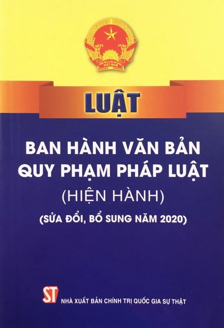 Luật Ban Hành Văn Bản Quy Phạm Pháp Luật