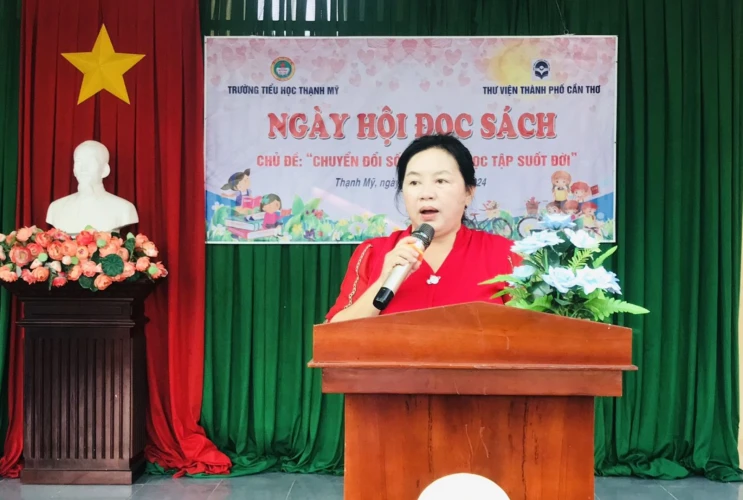 Chương trình Ngày Hội đọc sách của Thư viện TP. Cần Thơ tại Trường TH Thạnh Mỹ