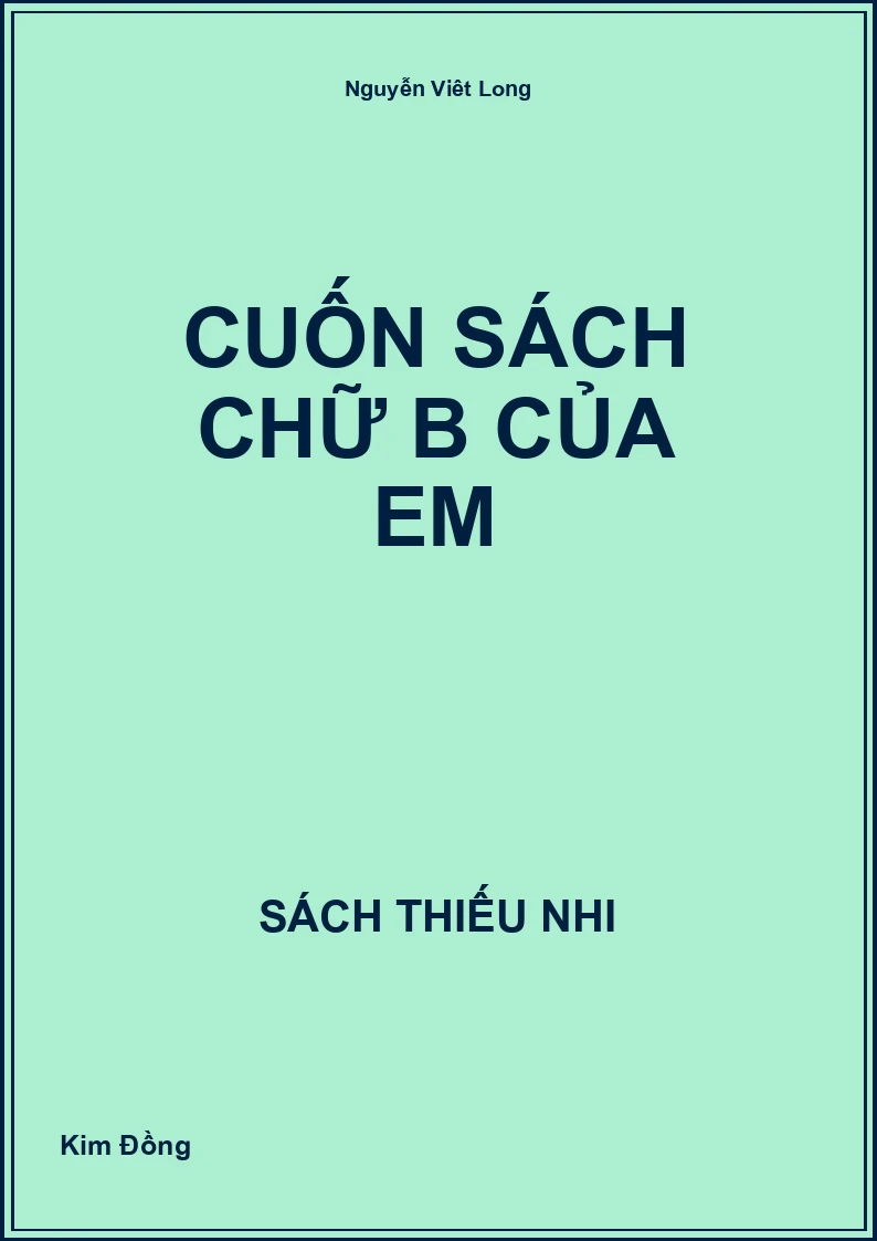 Cuốn sách chữ B của em