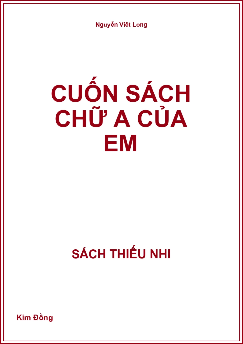 Cuốn sách chữ A của em