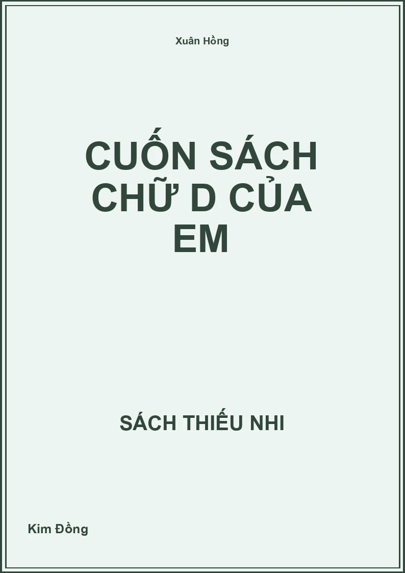 Cuốn sách chữ D của em