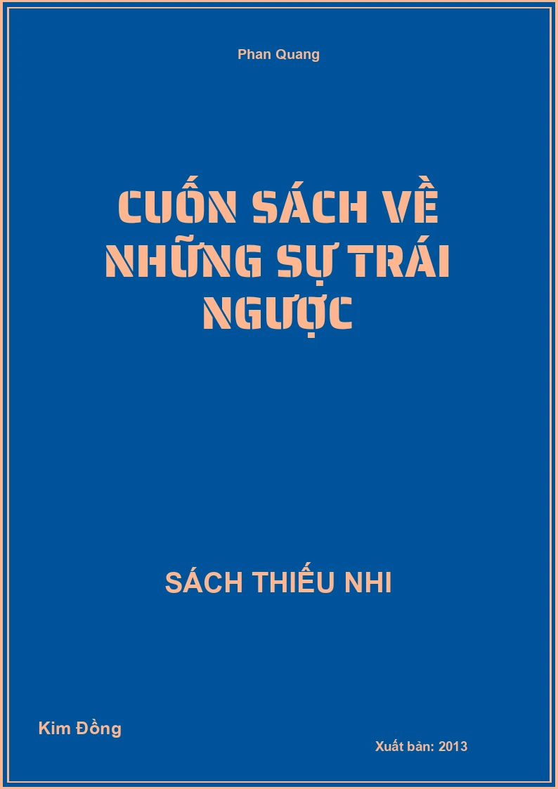 Cuốn sách về những sự trái ngược