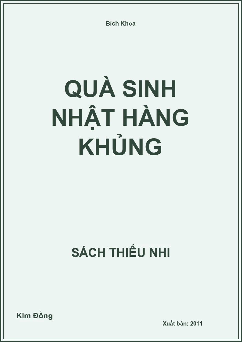 Quà sinh nhật hàng khủng