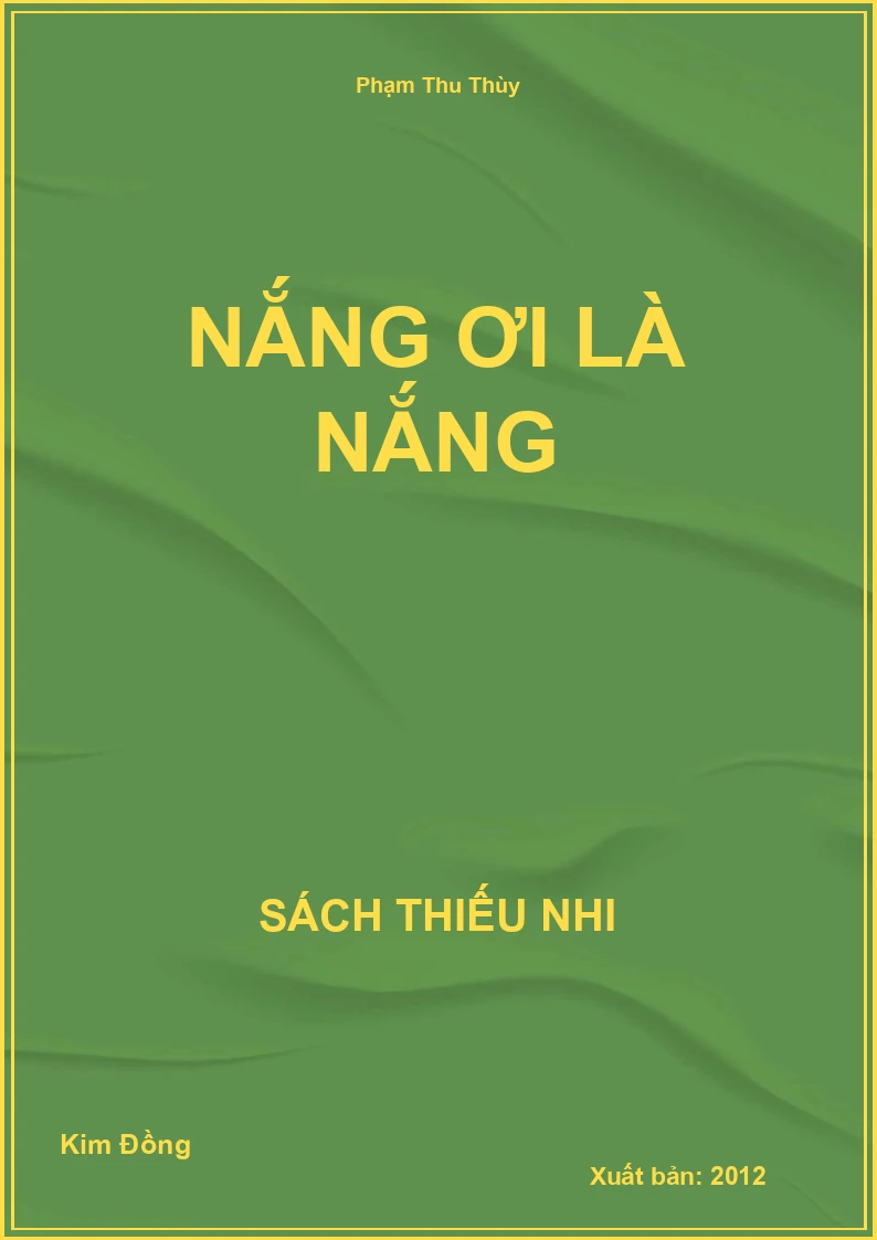 Nắng ơi là nắng