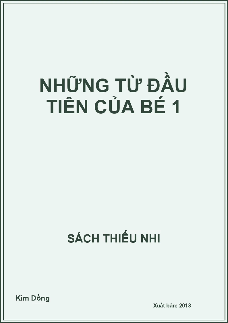 Những từ đầu tiên của bé 1