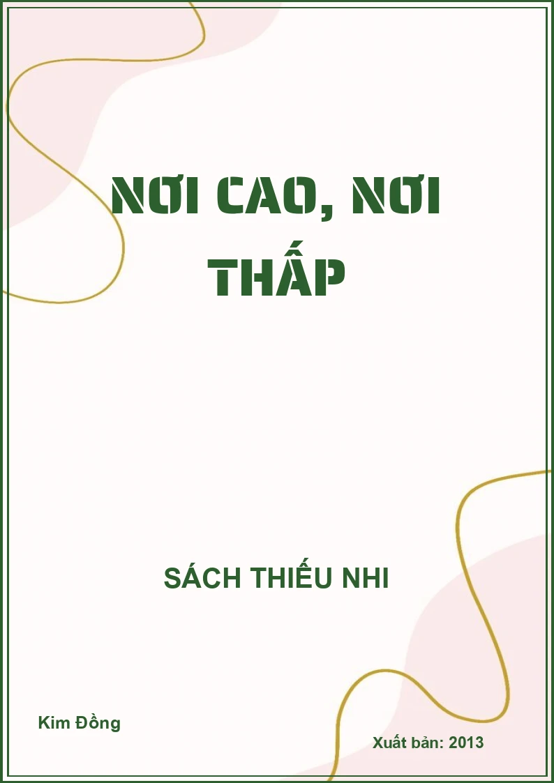 Nơi cao, nơi thấp
