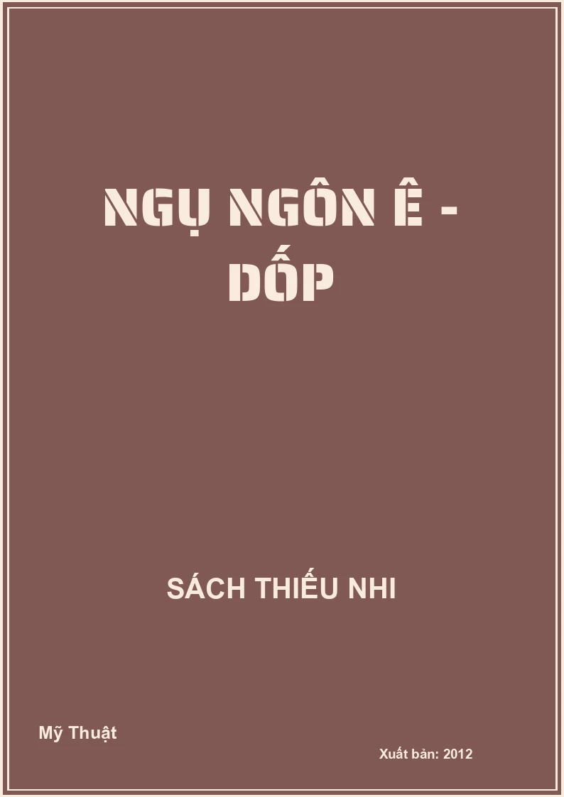 Ngụ ngôn Ê - Dốp