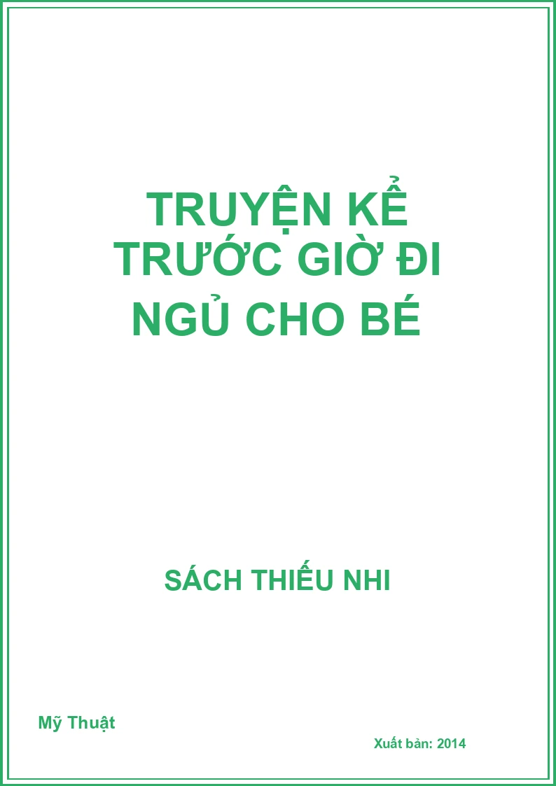 Truyện kể trước giờ đi ngủ cho bé